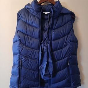 New Womens Packable Hooded Puffer Vest